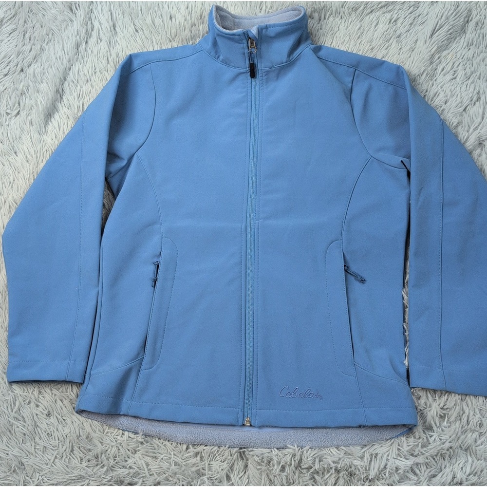 Cabela's Jacket Womens S Blue Coat Zip Up Pockets Outdoors Gorpcore Stretch